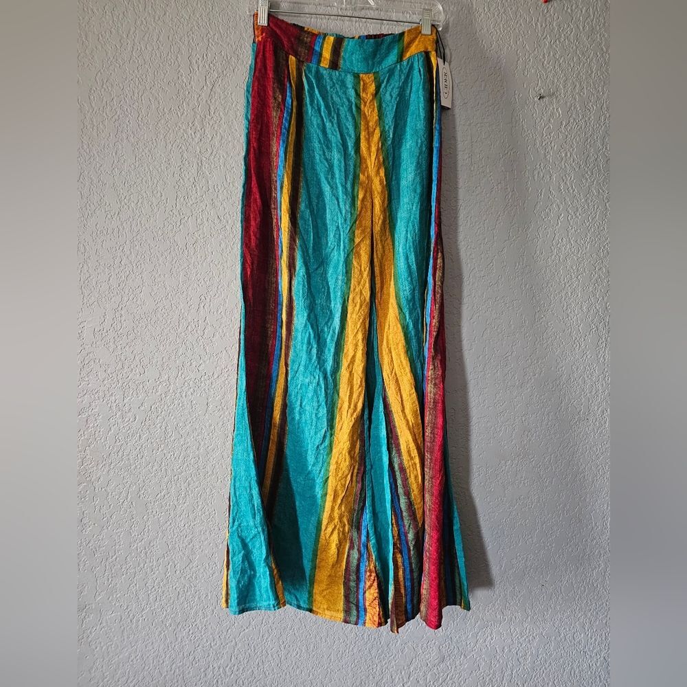 Cider Striped Maxi Skirt in Teal, Mustard & Burgundy